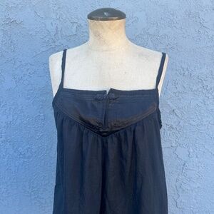 Free People Black Tank top Large Minimalist fashion Cotton basic